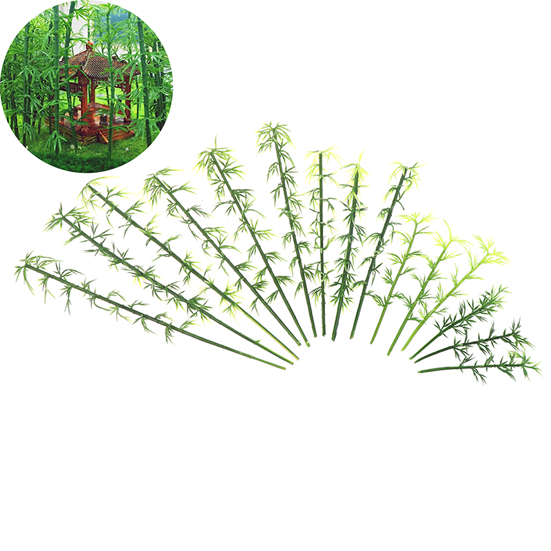 Desktop Organizer Bamboo - 20 Adet Plastik Minyatür Model Ağaç