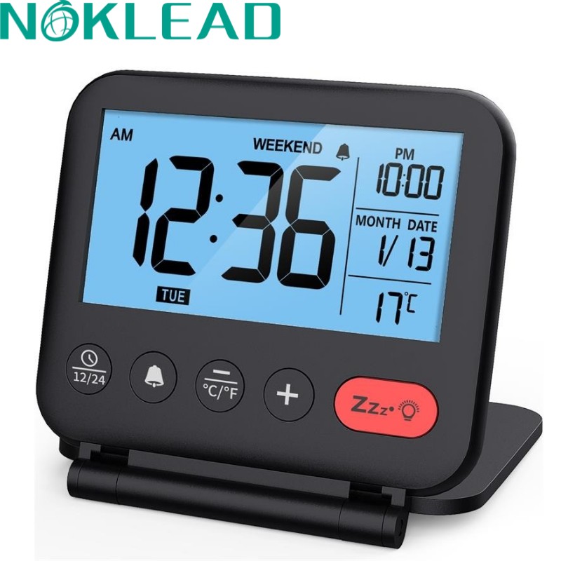 Led Desk Clock - NOKLEAD Dijital Seyahat Çalar Saat Yatak