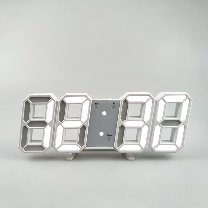 Led Desk Clock - 3D Dijital Çalar Saat Duvar LED