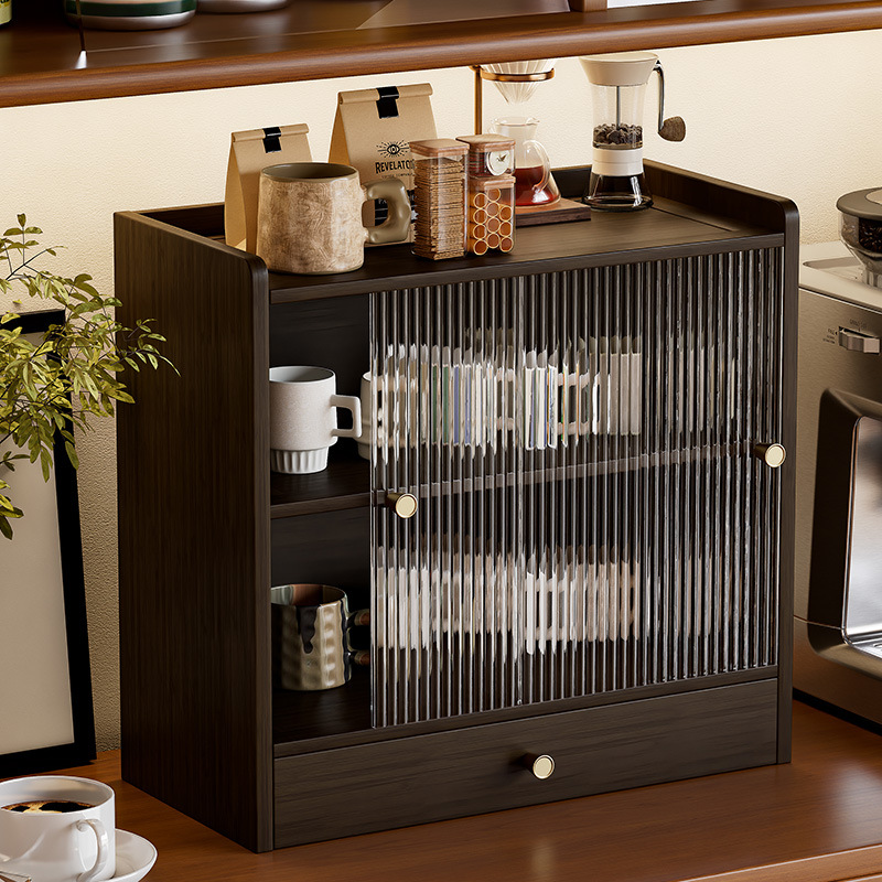 Desktop Organizer Bamboo - Bambu Mutfak Tezgah Üstü Depolama Dolabı,