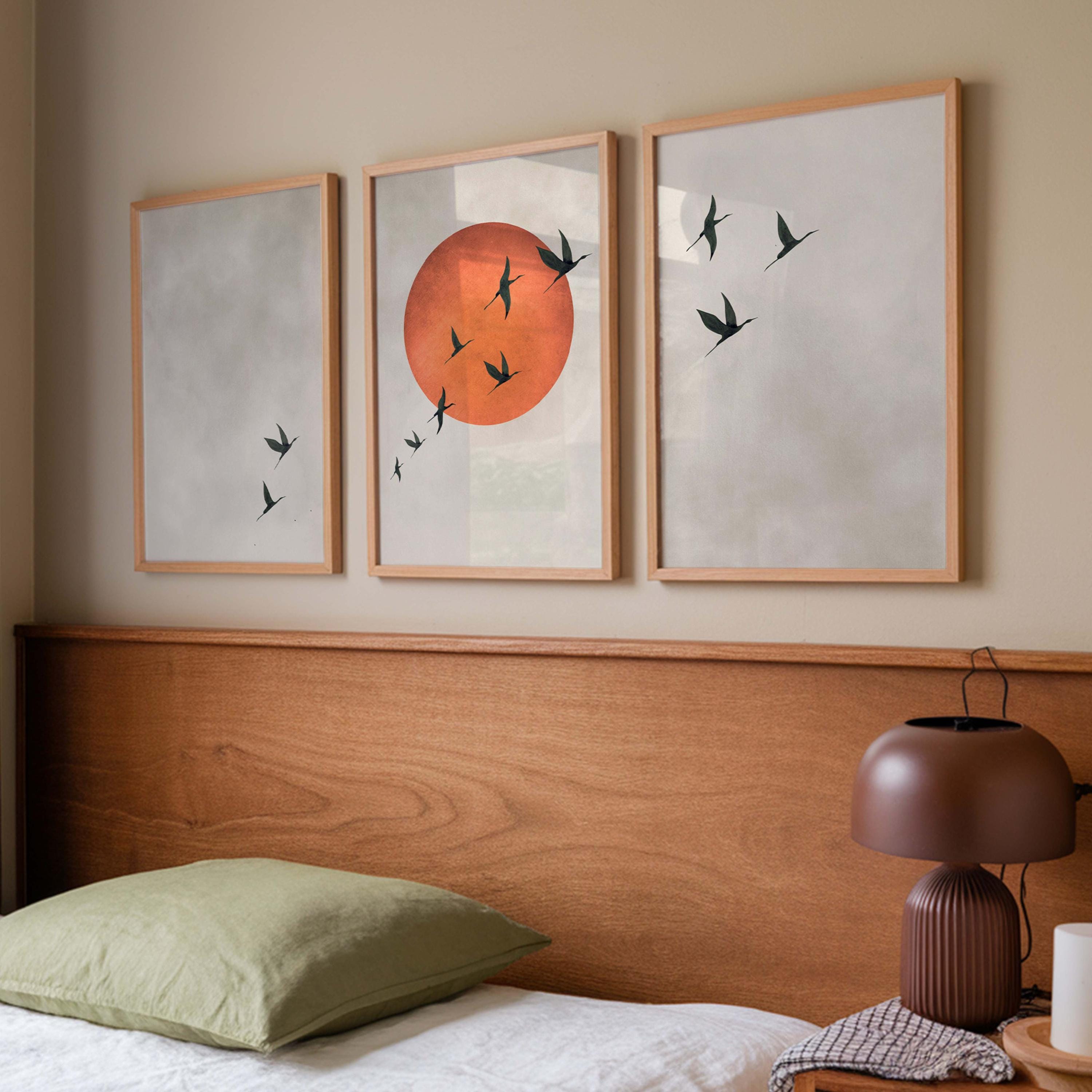 3 Parça/Set Retro Japon Ay Uça - Home Office Japandi incelemesi ve fiyatı
