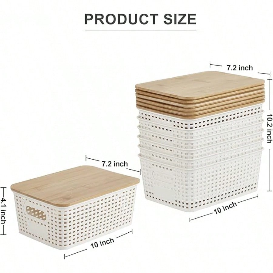 6'lı Paket İstiflenebilir Sakl - Desktop Organizer Bamboo incelemesi ve fiyatı