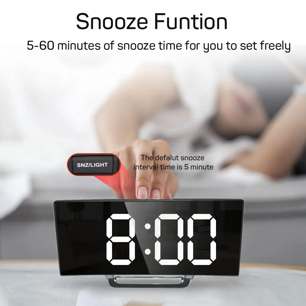 1 adet LED Ayna Dijital Saat Y - Led Desk Clock incelemesi ve fiyatı