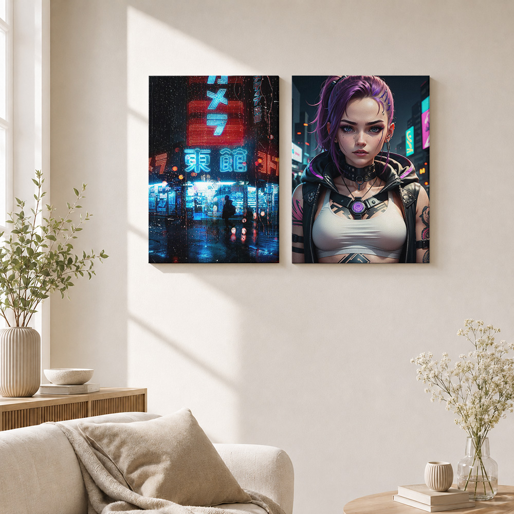 Siberpunk Kanvas Baskı Poster  - Home Office Studio incelemesi ve fiyatı