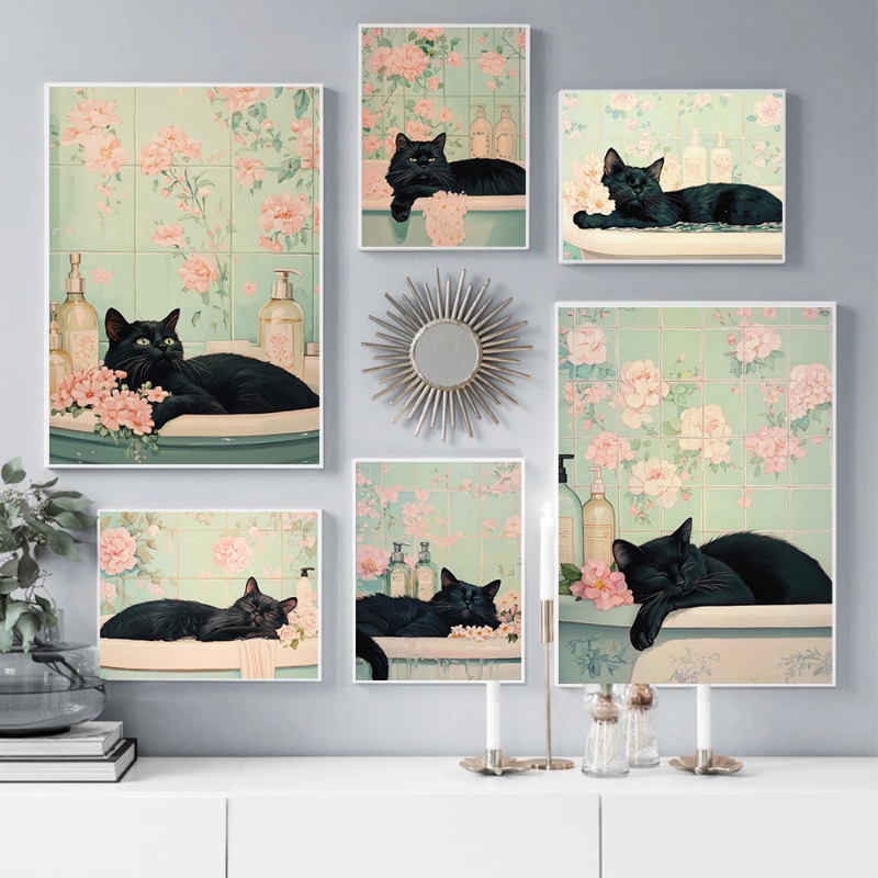 Japon Tarzı Siyah Kedi Küvette - Home Office Japandi incelemesi ve fiyatı